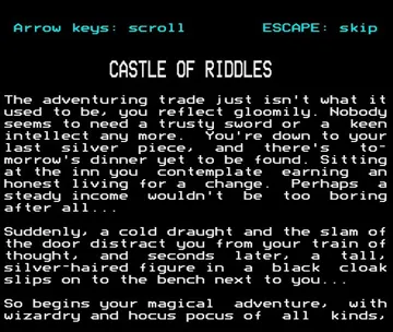 Castle of Riddles v1 (1982)(Acornsoft) screen shot title